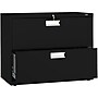 HON Brigade 600 Series 2-Drawer Lateral File Cabinet, Letter/Legal Size, Lockable, 28.38"H x 36"W x 19.25"D, Black (HON682LP)~#|#~sp43832452_sc7