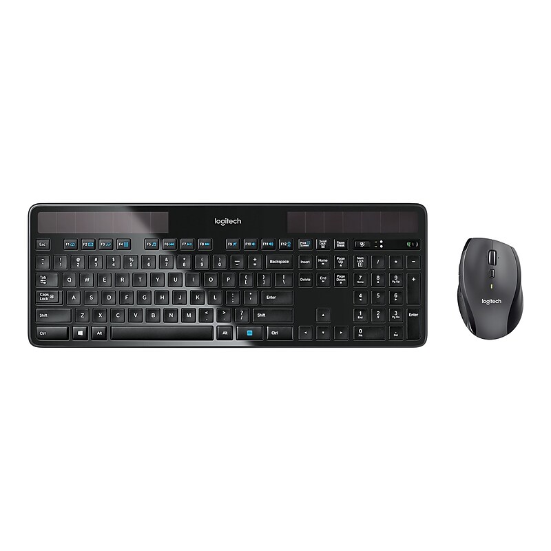 Logitech Solar Combo MK750 Wireless Keyboard & Mouse, Black (920-005002) image 1