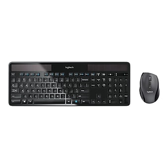 Logitech Solar Combo MK750 Wireless Keyboard & Mouse, Black (920-005002)