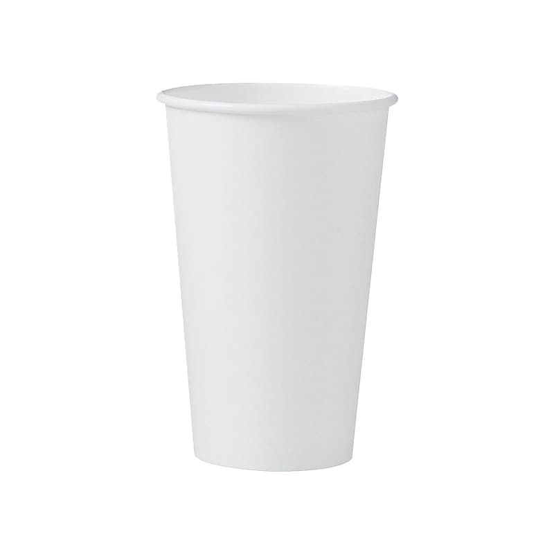 Solo Hot Cups, 16 Oz., White, 1000/Carton (316W-2050) image 1
