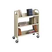 Safco 3-Shelf Metal Book Cart, Beige (5358SA)