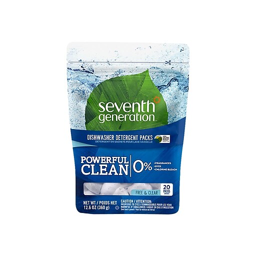 Seventh Generation Natural Dishwasher Detergent Concentrated, 20 Tablets