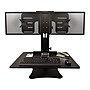 Victor Technology High Rise™ Manual Dual Monitor Standing Desk, 28" W, Laminate Wood (DC350)  ~#|#~sp43842068_sc7