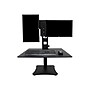 Victor Technology High Rise™ Manual Dual Monitor Standing Desk, 28" W, Laminate Wood (DC350)  ~#|#~sp43842070_sc7