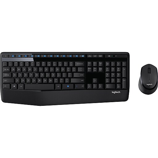 Logitech MK345 Wireless Keyboard & Mouse, Black (920006481) Staples