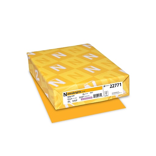 Staples Cardstock Paper 65 lbs 8.5 x 11 Bright Yellow 25 sheets