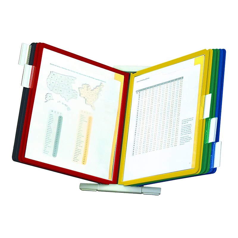 Durable Instaview Document Holder, 8.5" x 11", Veritcal, Table Top, Assorted Colors Plastic (561200) image 1
