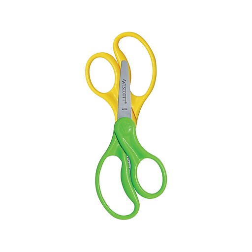 Westcott Value Stainless Steel Kid's Scissors, Pointed Tip, Assorted Colors, 2/Pack (13132)