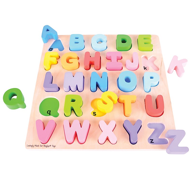 BigJigs Toys Chunky Alphabet Puzzle - Uppercase, Grades PreK-1 (BJTBB055) image 1
