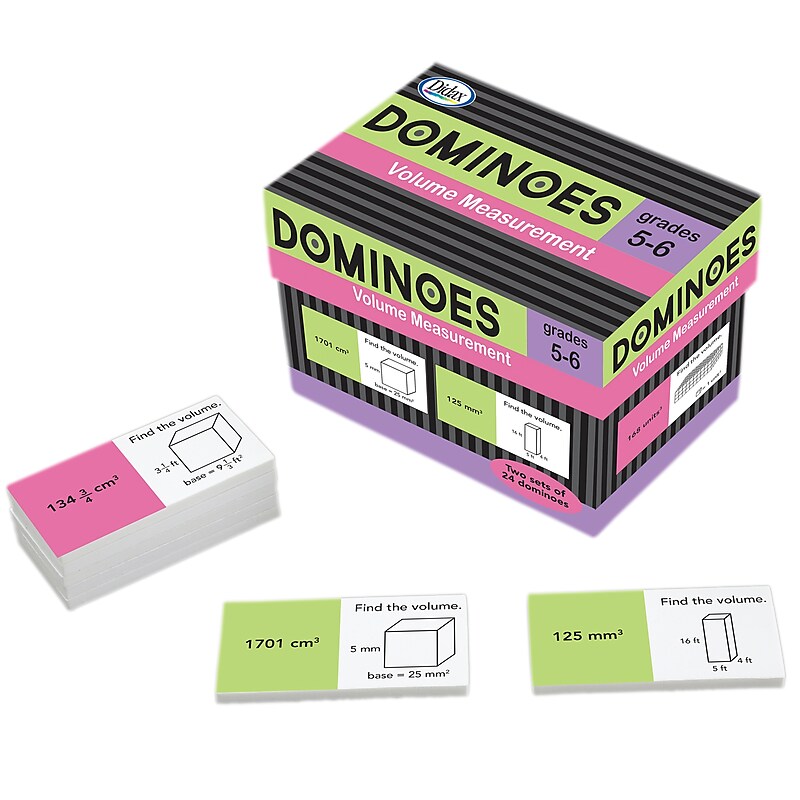 Didax Volume Measurement Dominoes Game, Grades 5-6 (DD-211244) image 1