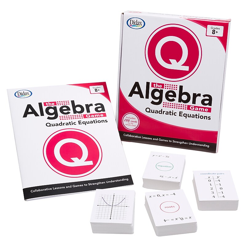 Didax The Algebra Game, Quadratic Equations Basic, Grades 7-12 (DD-211754) image 1