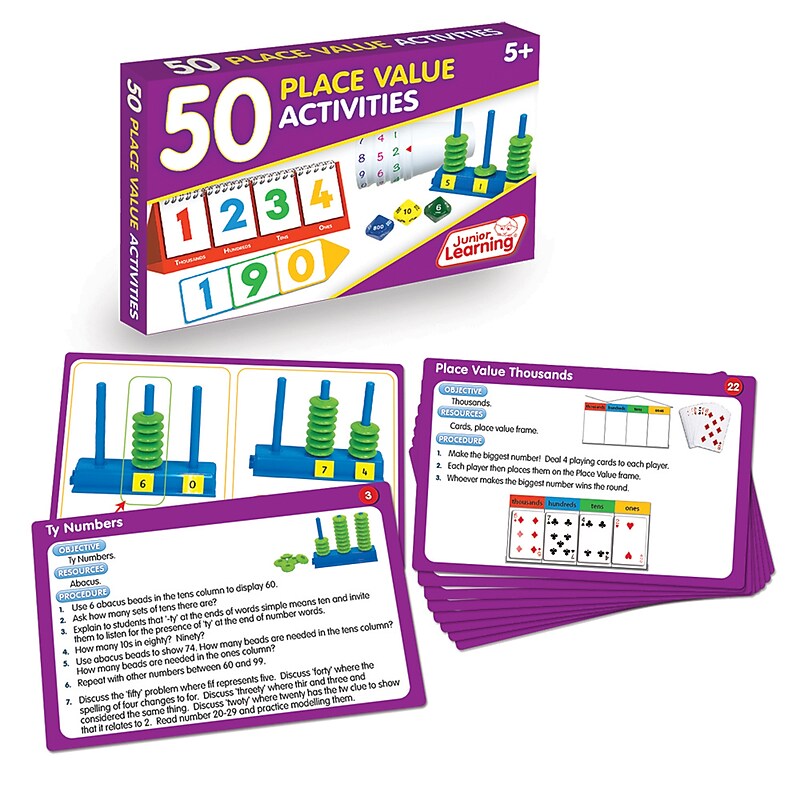 Junior Learning 50 Place Value Activities, Grades 1-3 (JRL327) image 1
