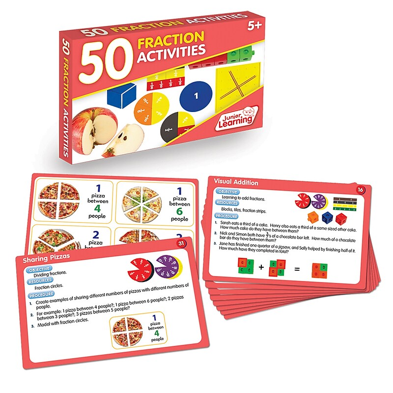 Junior Learning 50 Fraction Activities, Grades 1-5 (JRL331) image 1