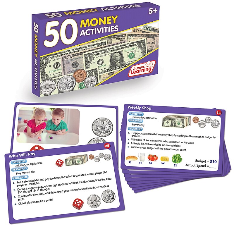 Junior Learning 50 Money Activities, Grades 1-5 (JRL336) image 1