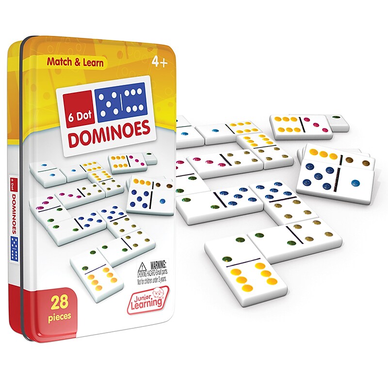 Junior Learning Dot Dominoes, Grades PreK+ (JRL484) image 1