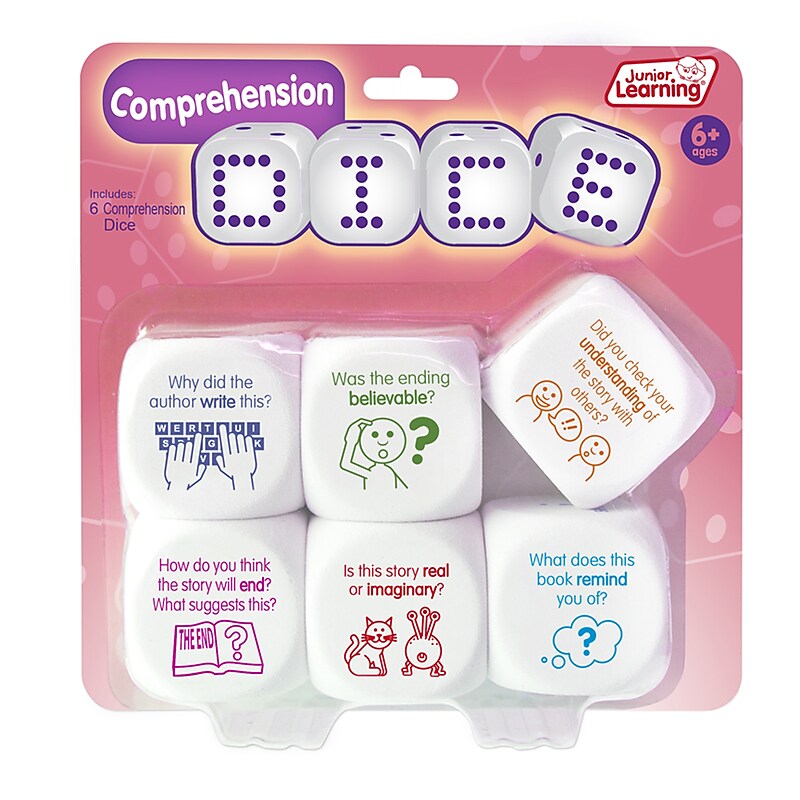 Junior Learning Comprehension Dice, Grades 2-6 (JRL531) image 1