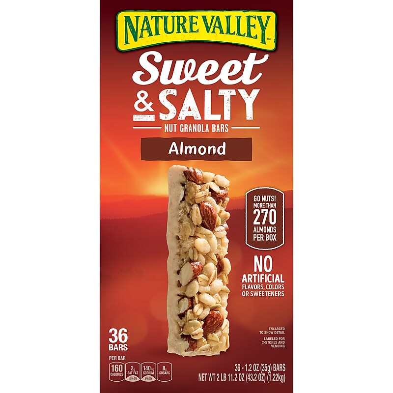 Nature Valley Sweet & Salty Almond Granola Bar, 1.2 oz., 36 Bars/Box (GEM12977) image 1