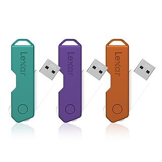 Lexar JumpDrive 32GB USB 2.0 Flash Drive, Assorted Colors, 5/Pack