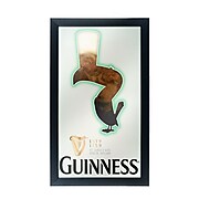 Guinness Framed Mirror Wall Plaque 15 x 26 Inches - Feathering