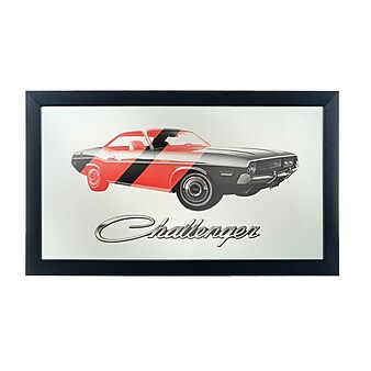 Dodge Logo Mirror - Challenger Stripes 2