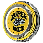 Dodge Chrome Double Rung Neon Clock - Super Bee