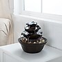 Pure Garden 3-Tier Cascading Tabletop Fountain with LED Lights, Brown (M150049)~#|#~sp4396186_sc7