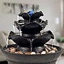 Pure Garden 3-Tier Cascading Tabletop Fountain with LED Lights, Brown (M150049)~#|#~sp4396250_sc7