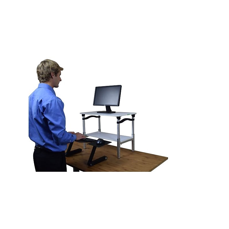 Uncaged Ergnonomics LIFT Standing Desk White and black (LSDwb) image 1