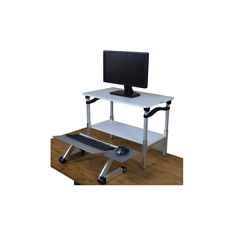 Uncaged Ergnonomics LIFT Standing Desk White and Silver (LSDws) image 1