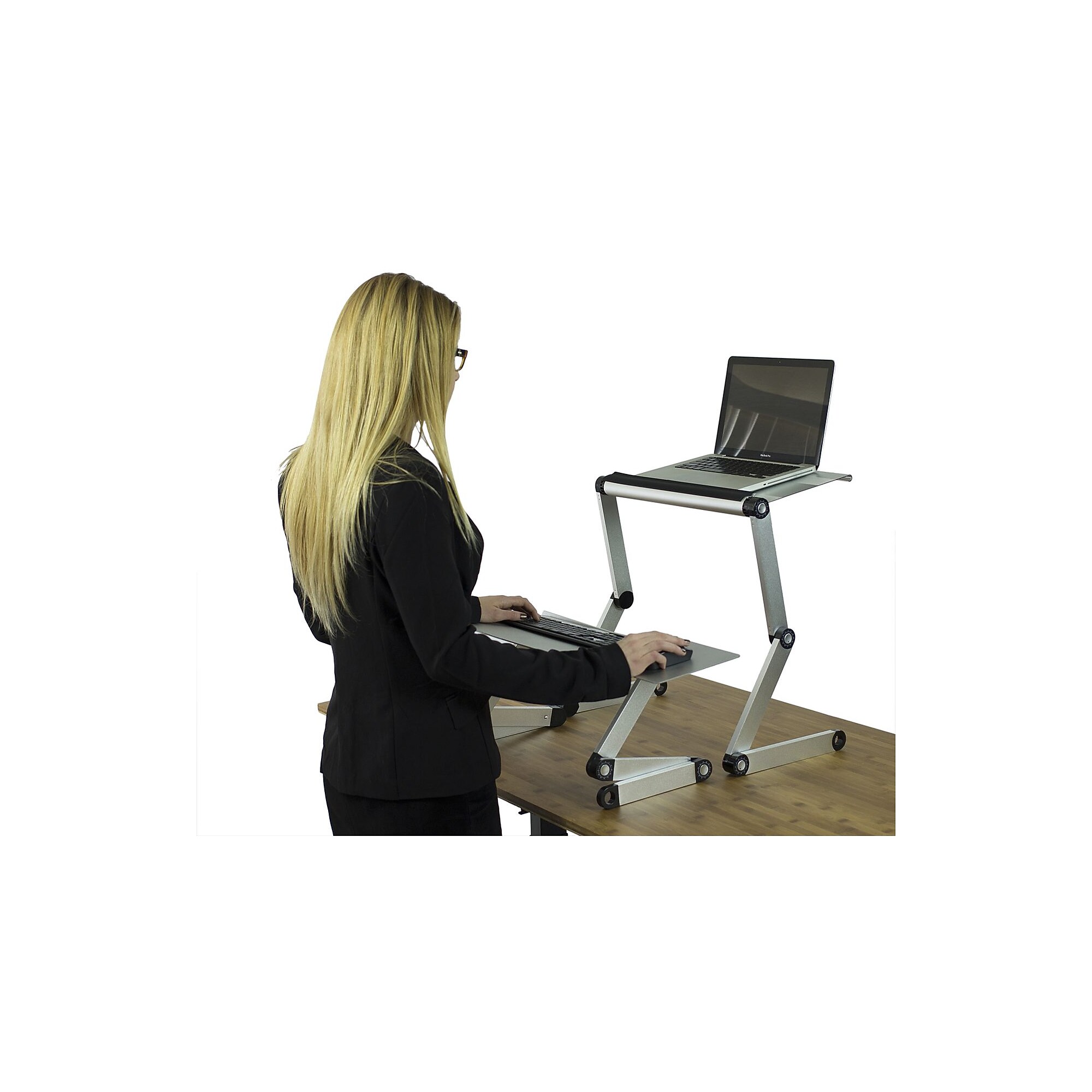 Uncaged Ergonomics WorkEZ Standing Desk Silver (WESDs) Sansujyuku sansujyuku.com