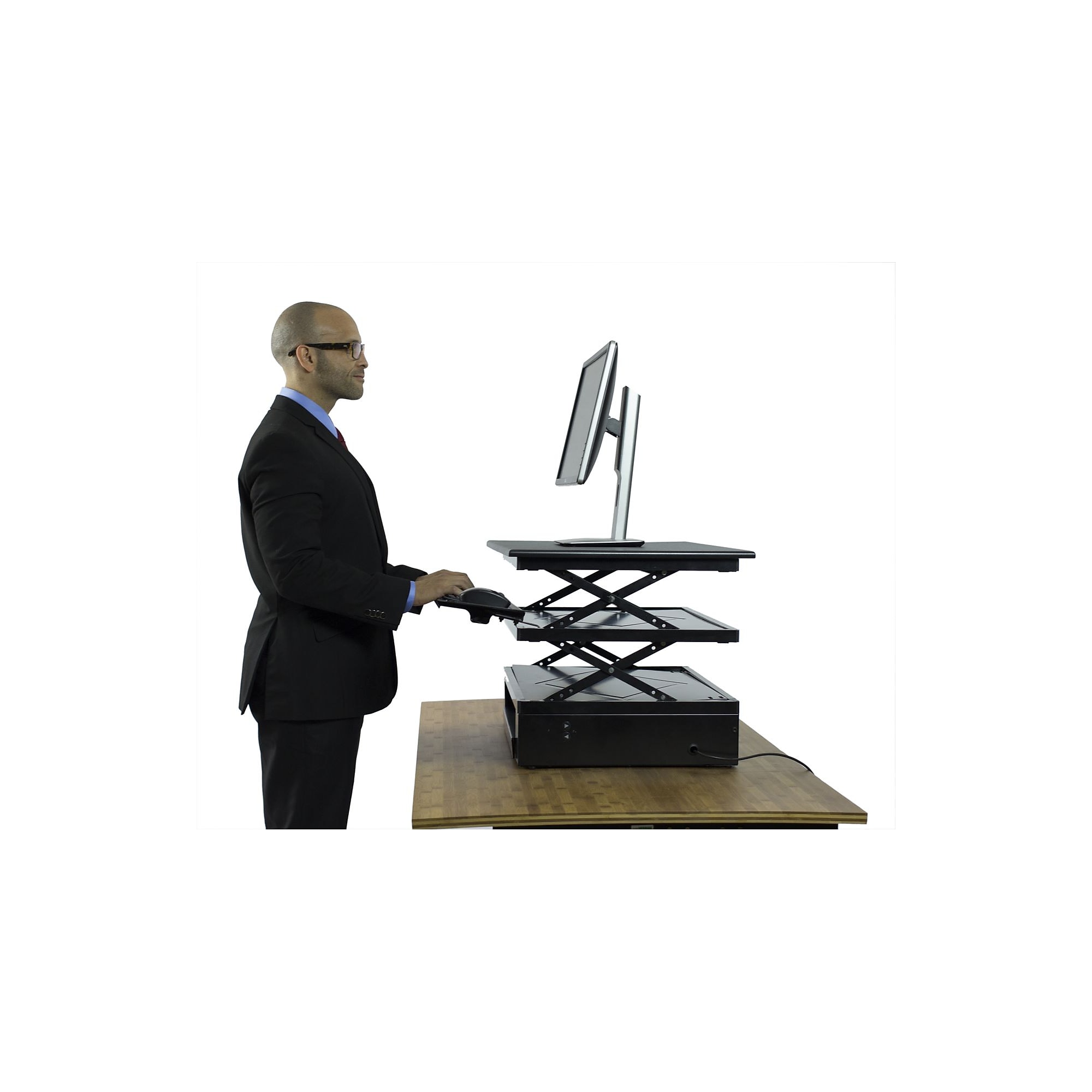 Uncaged Ergonomics Electric CHANGEdesk Adjustable Height Standing Desk Conversion, Black (CDE) Sansujyuku sansujyuku.com