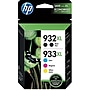 HP 932XL/933XL Black/Cyan/Magenta/Yellow High Yield Ink Cartridges, 5/Pack (N9H69FN)~#|#~sp44026080_sc7