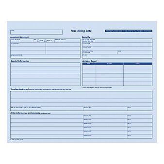 Adams 1 Part Employee Personal Files, 20/Pack (9287ABF)