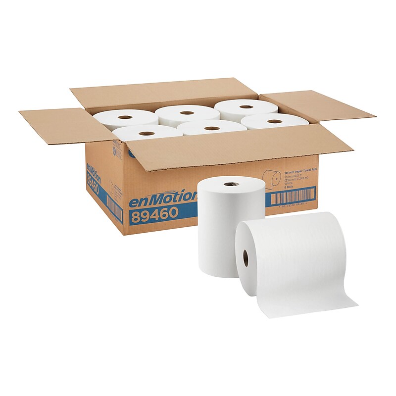 enmotion Hardwound Paper Towels, 1-ply, 800 ft./Roll, 6 Rolls/Carton (89460) image 1