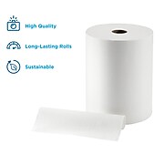 enMotion Hardwound Paper Towel, 1-Ply, White, 800'/Roll, 6 Rolls/Carton (89460)