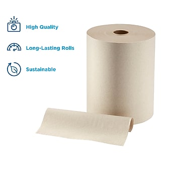 enmotion Recycled Recycled Hardwound Paper Towels, 1-ply, 800 ft./Roll, 6 Rolls/Carton (89480)