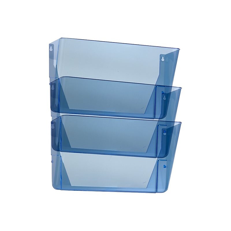 Officemate Glacier Wall Files, Transparent Blue, 3/Pack (23220) image 1