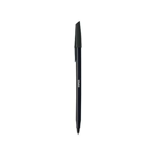Staples Ballpoint Pens, Fine Point, Black Ink, Dozen (50779) at Staples