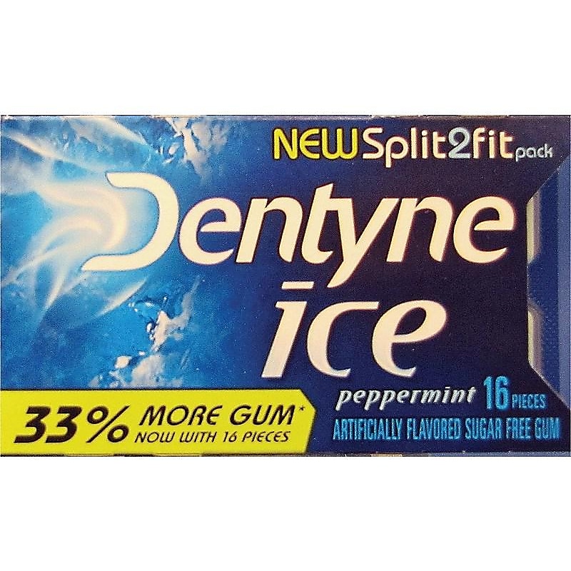 Dentyne Ice Sugar Free Peppermint Gum, 16 Pieces/Pack, 9 Packs/Box (VAM05111) image 1