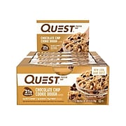 Quest Protein Bars, Chocolate Chip, 2.12 Oz., 12/Box (00003)