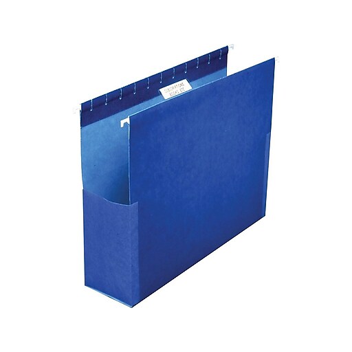 Pendaflex SureHook Hanging File Folders, 2" Expansion, Blue, 25/Box
