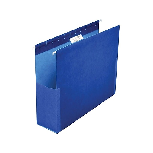 Letter 1/5 Cut 59203 25/BX 3 Pendaflex SureHook Reinforced Hanging Box File Fоur Paсk Blue 