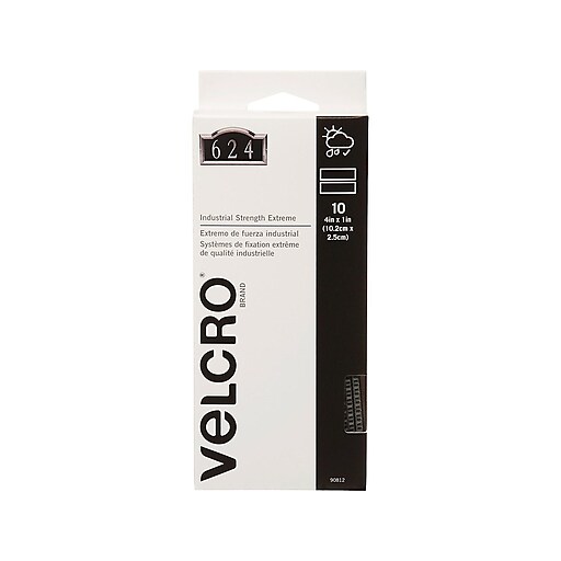 VELCRO Brand 4-in Black Industrial Strength 4In X 2In Strips. White Hook  and Loop Fastener.01-sq ft (2-Pack) in the Specialty Fasteners & Fastener  Kits department at