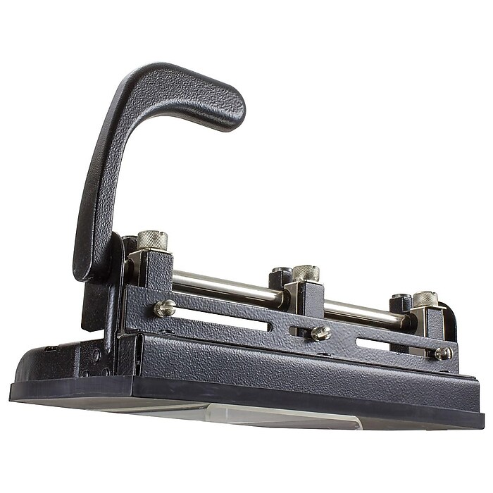 Officemate Heavy Duty Adjustable 2-3 Hole Punch with Lever Handle
