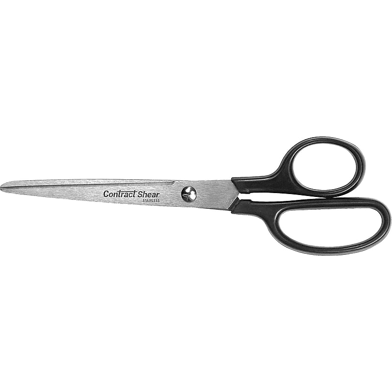 Westcott Contract 7" Stainless Steel Standard Scissors, Pointed Tip, Black (10571) image 1