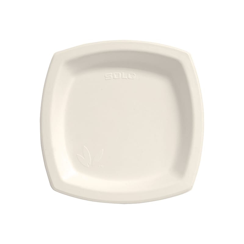 Solo Bare Eco-Forward Fiber/Bagasse Plates, Ivory, 125/Pack (8PSC-2050) image 1