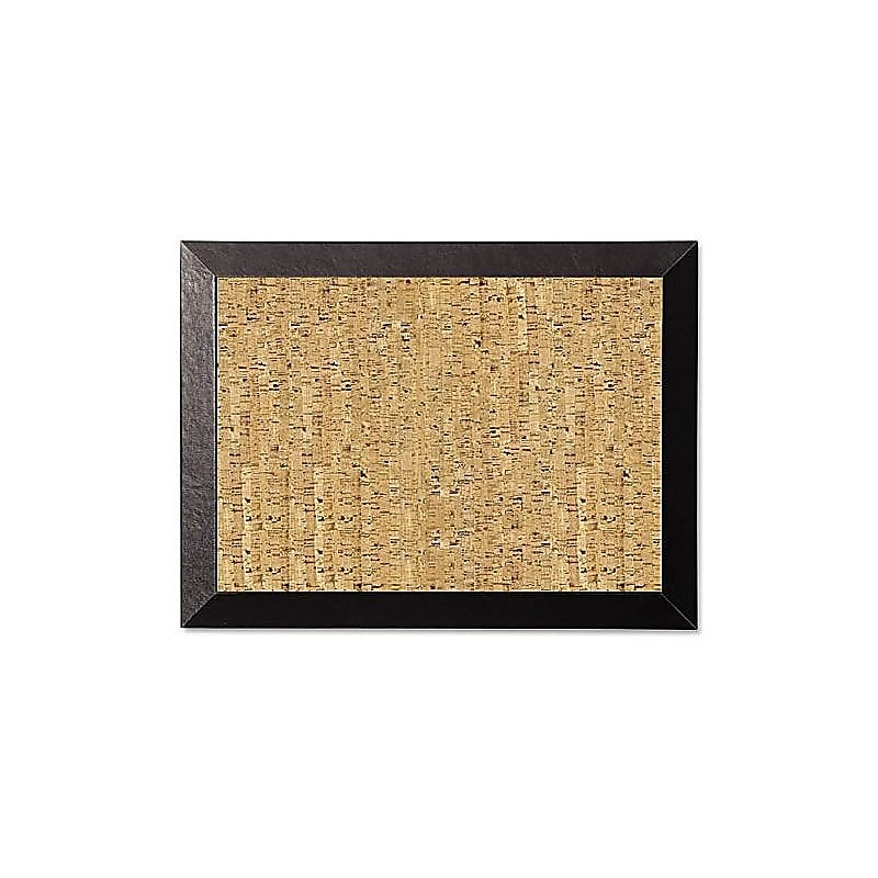 MasterVision Kamashi Cork Bulletin Board, Black Frame, 3' x 2' (SF0722581012) image 1