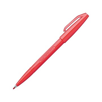 Pentel Sign Felt Pens, Fine Point, Red Ink, Dozen (S520B)