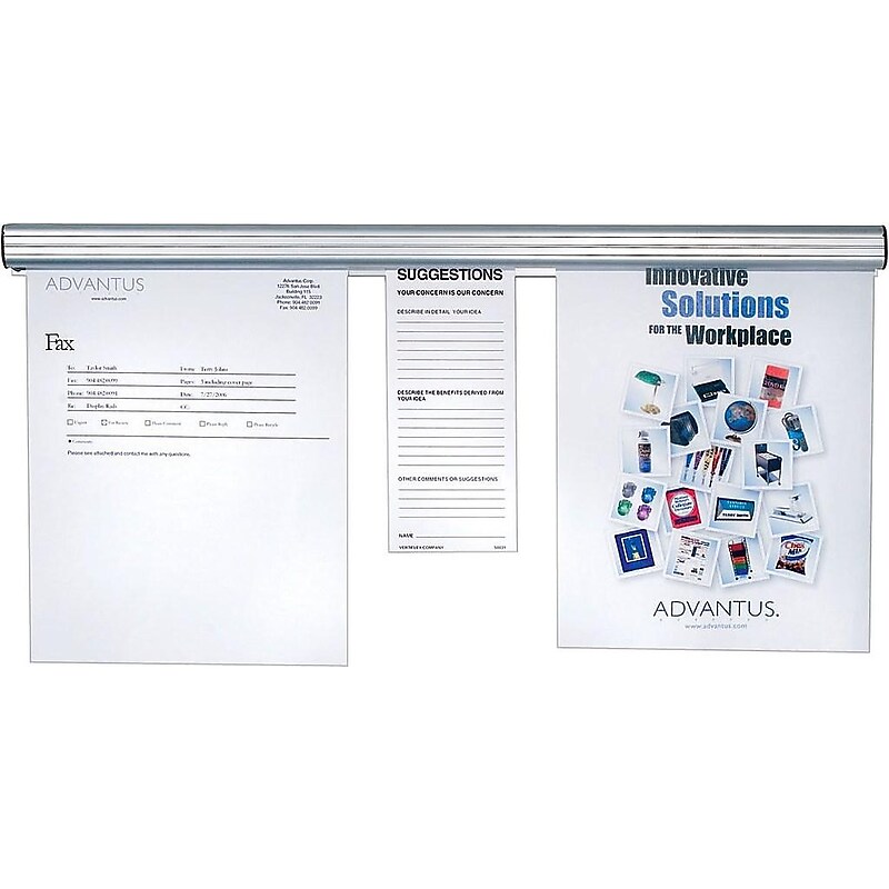 Advantus Grip-A-Strip Display Rail, 96”L x 1.5”H (2015) image 1