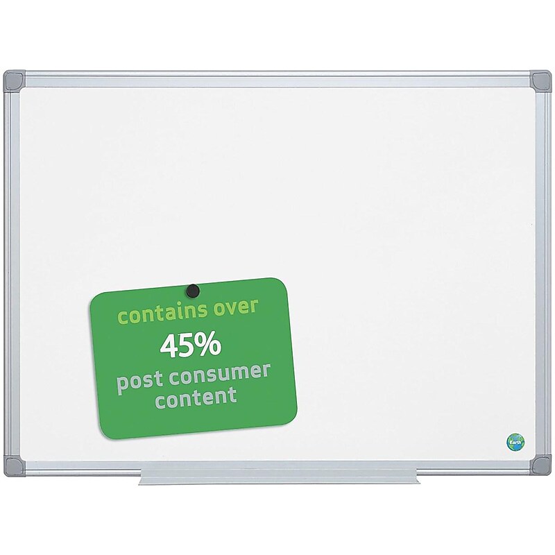 MasterVision Earth Gold Ultra Lacquered Steel Dry-Erase Whiteboard, Aluminum Frame, 4' x 3' (MA0507790) image 1